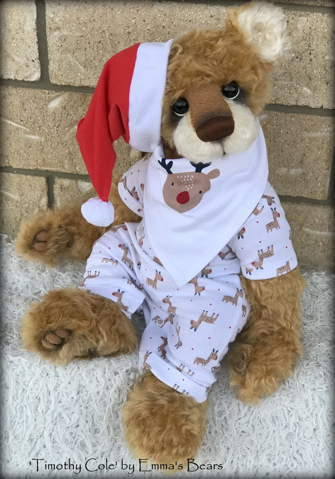 Timothy Cole - 21" Christmas 2018 Toddler Artist Bear by Emma's Bears - OOAK