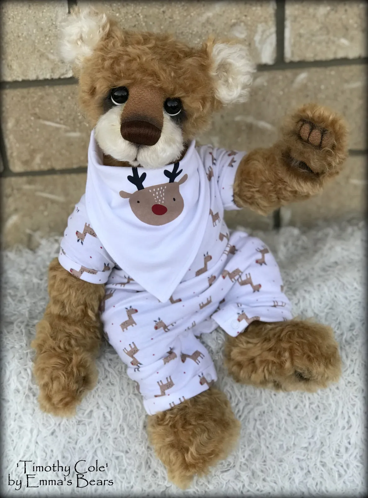 Timothy Cole - 21" Christmas 2018 Toddler Artist Bear by Emma's Bears - OOAK