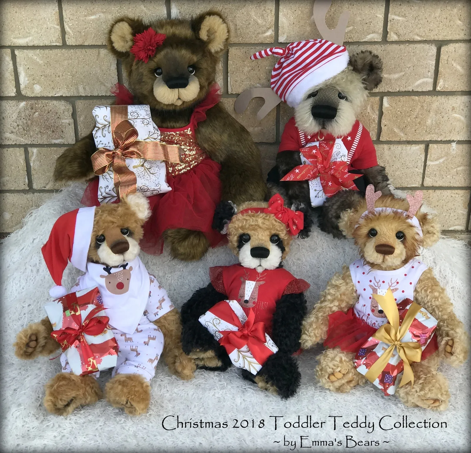 Timothy Cole - 21" Christmas 2018 Toddler Artist Bear by Emma's Bears - OOAK