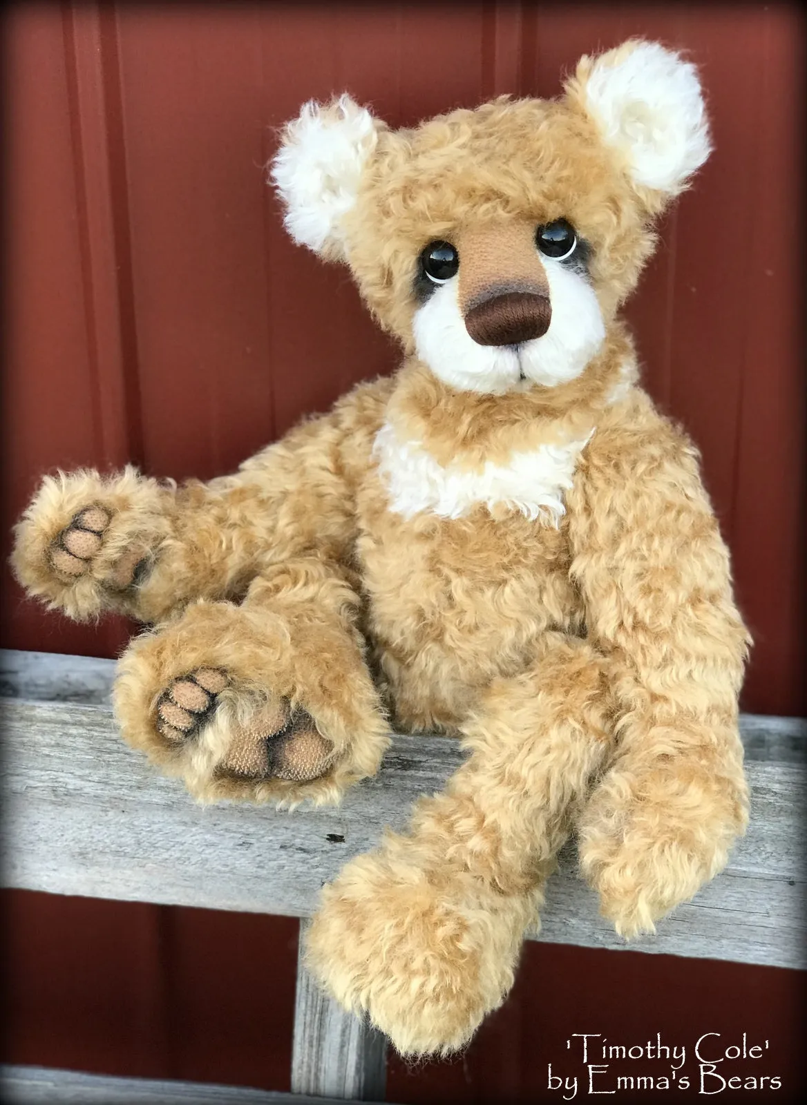 Timothy Cole - 21" Christmas 2018 Toddler Artist Bear by Emma's Bears - OOAK