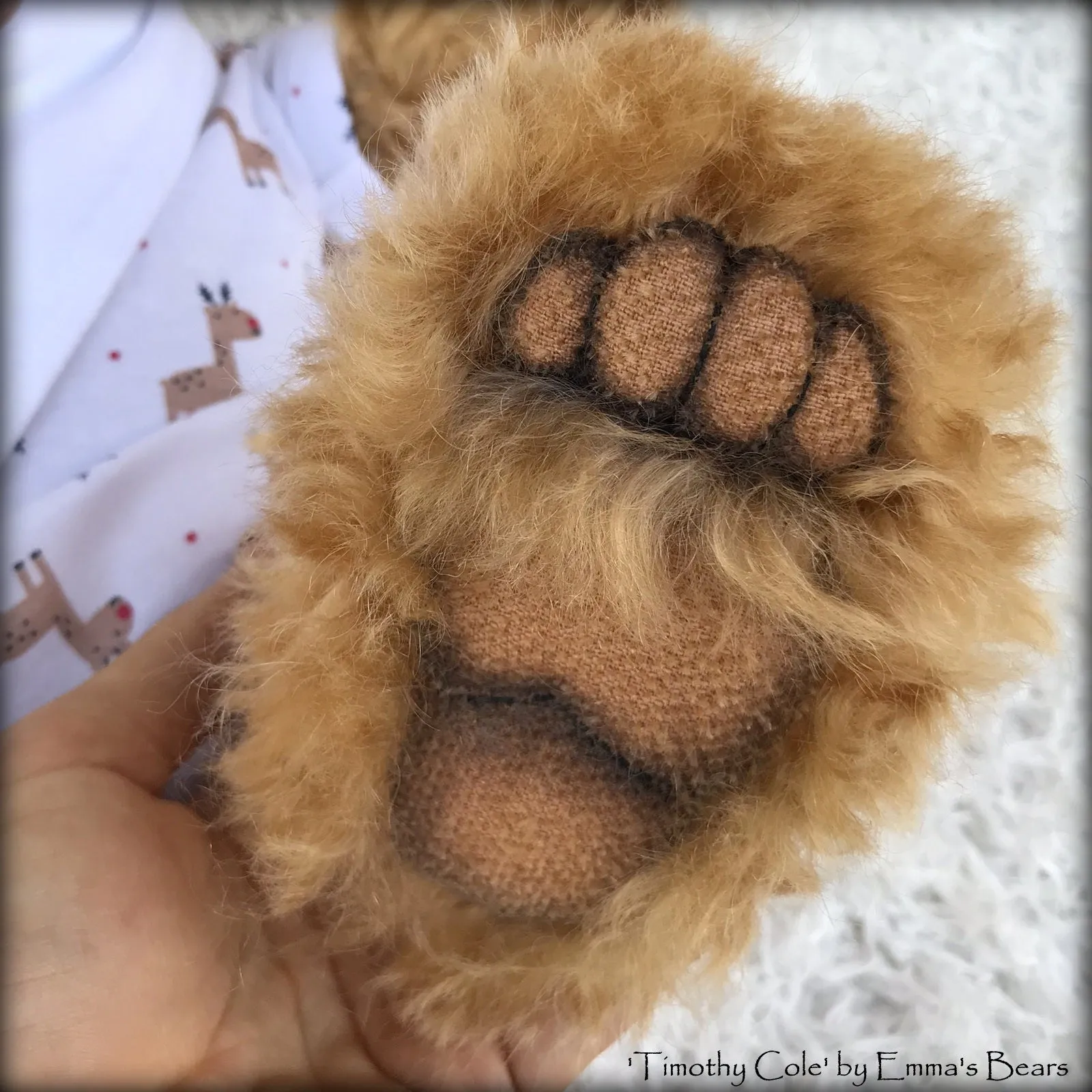 Timothy Cole - 21" Christmas 2018 Toddler Artist Bear by Emma's Bears - OOAK