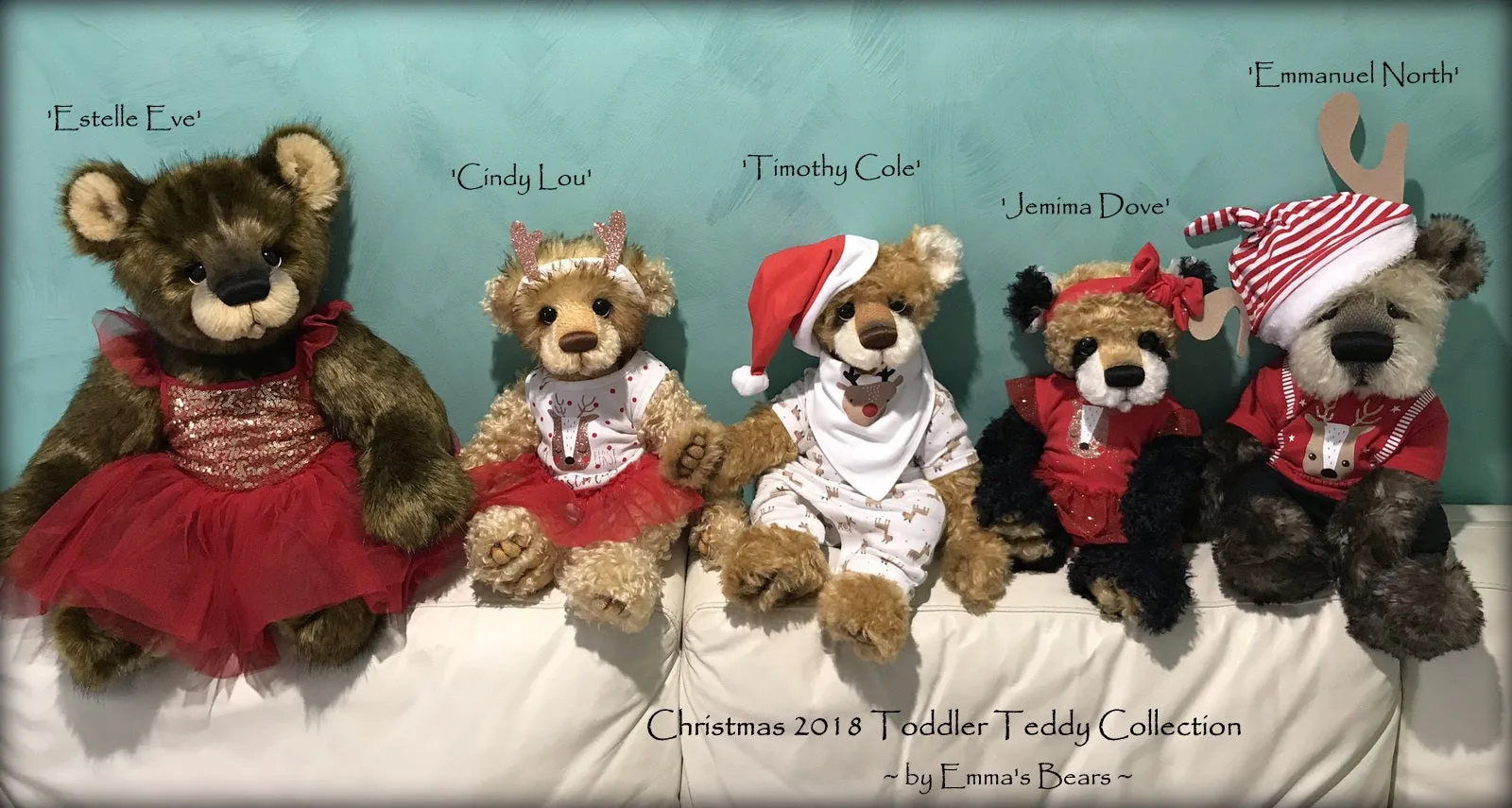 Timothy Cole - 21" Christmas 2018 Toddler Artist Bear by Emma's Bears - OOAK