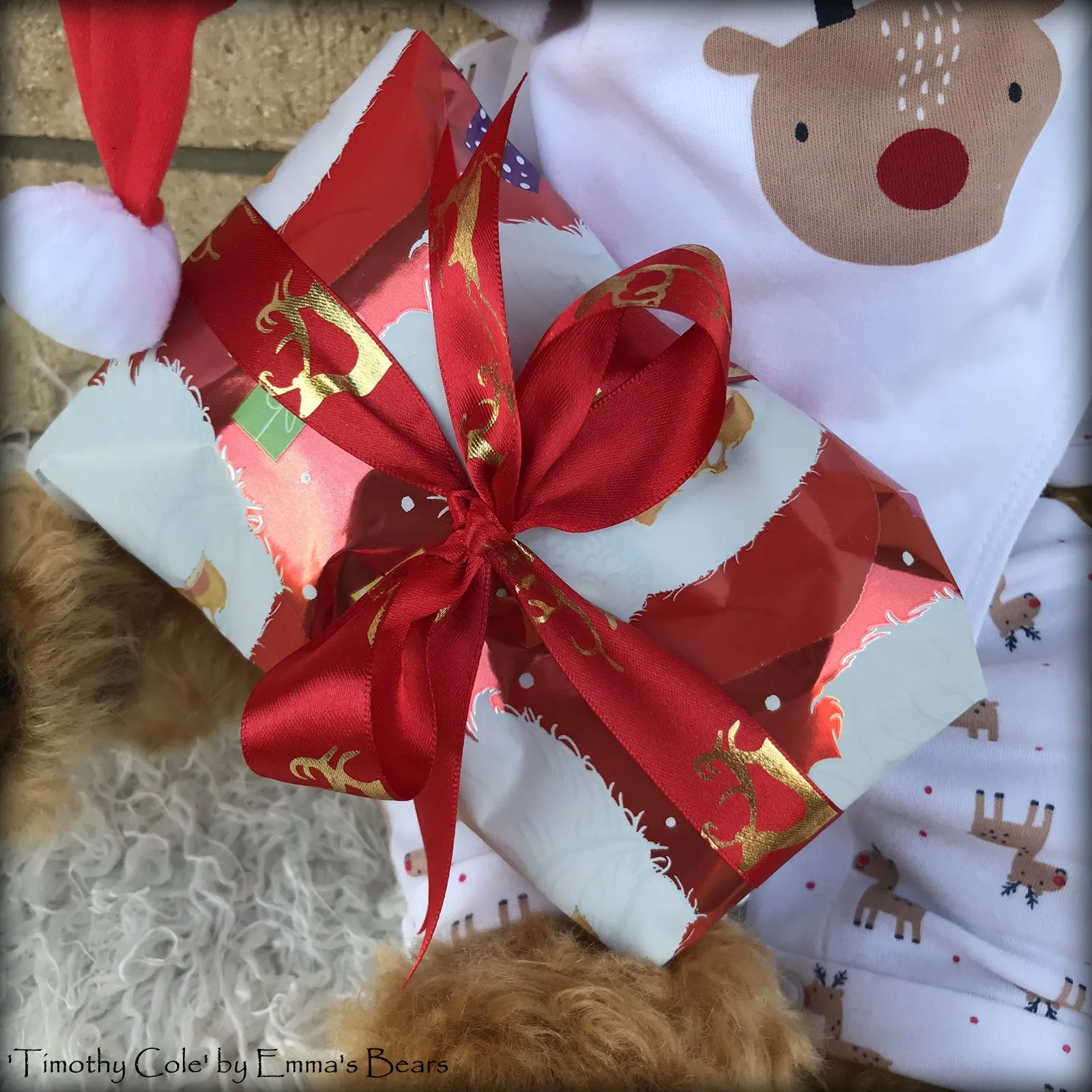 Timothy Cole - 21" Christmas 2018 Toddler Artist Bear by Emma's Bears - OOAK