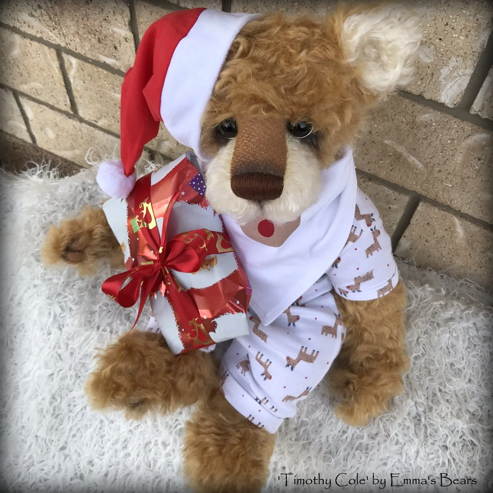 Timothy Cole - 21" Christmas 2018 Toddler Artist Bear by Emma's Bears - OOAK