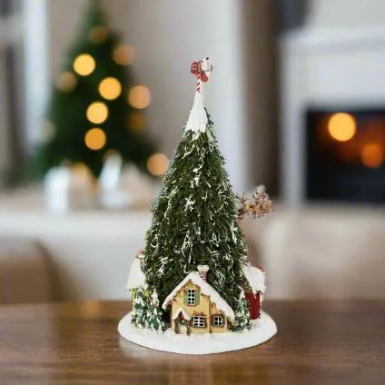 Tree Town with Santa and Reindeer 28-128172
