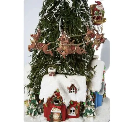 Tree Town with Santa and Reindeer 28-128172