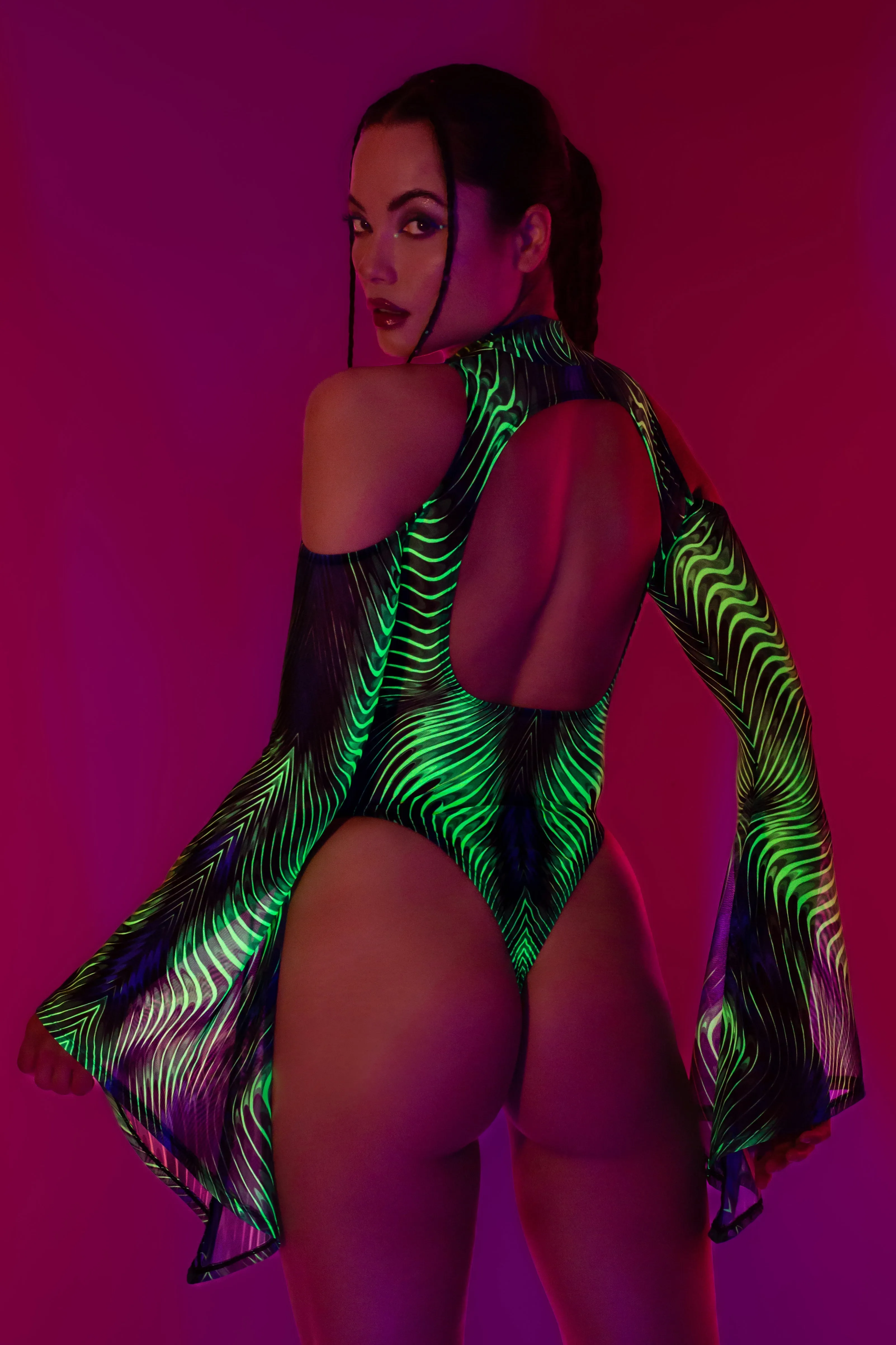 Under The Radar Flared Sleeve Bodysuit