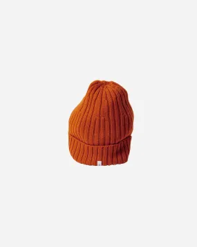 WASHABLE WOOL RIB KNIT CAP .07 【ORANGE】