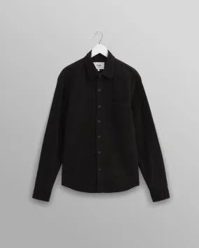 Wax London Black Seersucker Cord Shelley Shirt