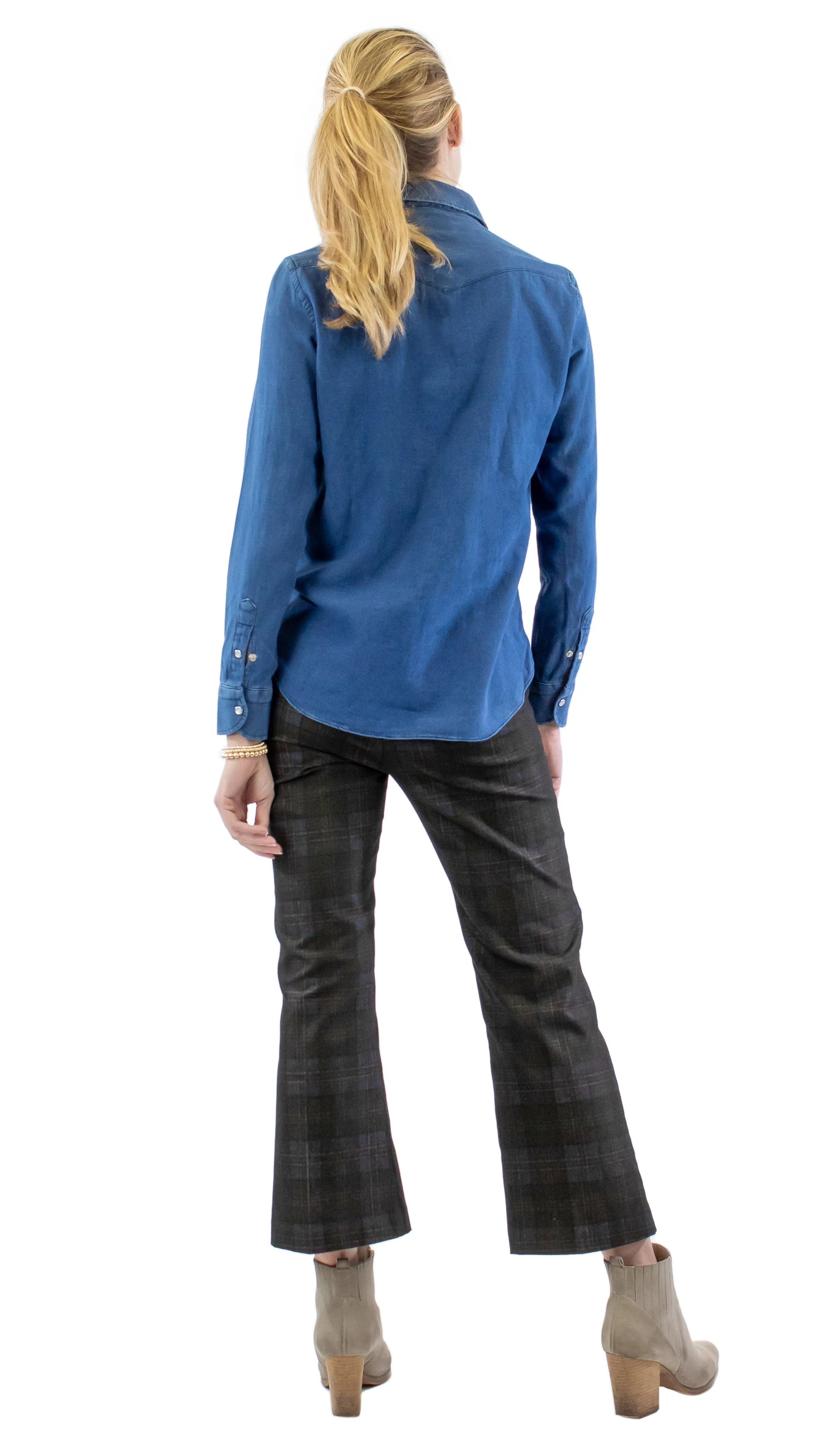 Western Donna Shirt - Denim Twill