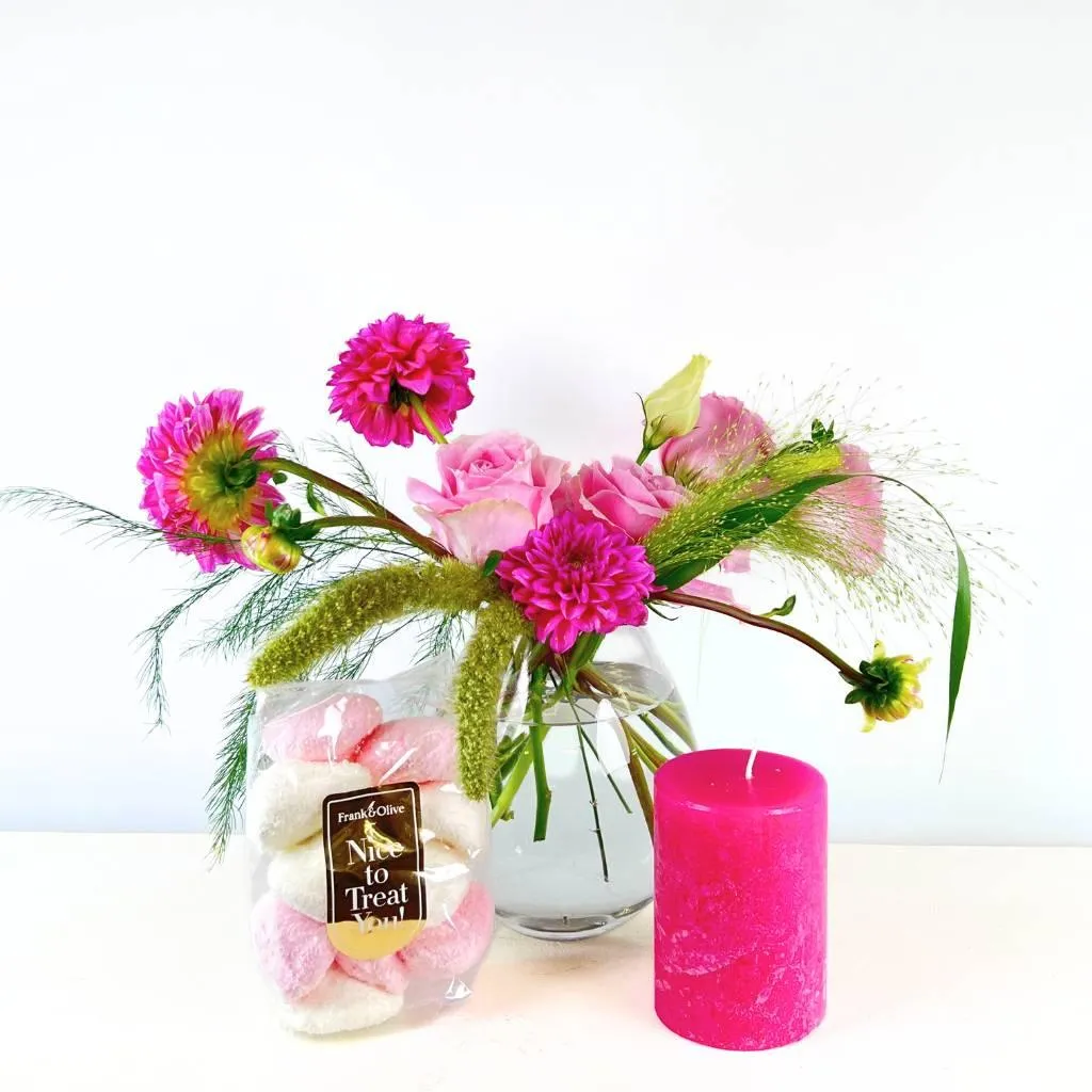 Whispering Pink Meadow Flower Arrangement