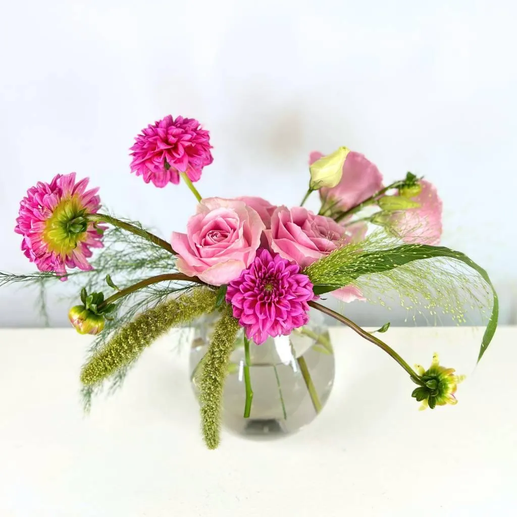 Whispering Pink Meadow Flower Arrangement