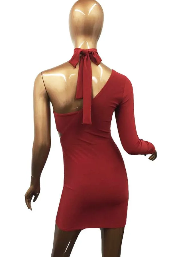 Women "demand" choker mini dress