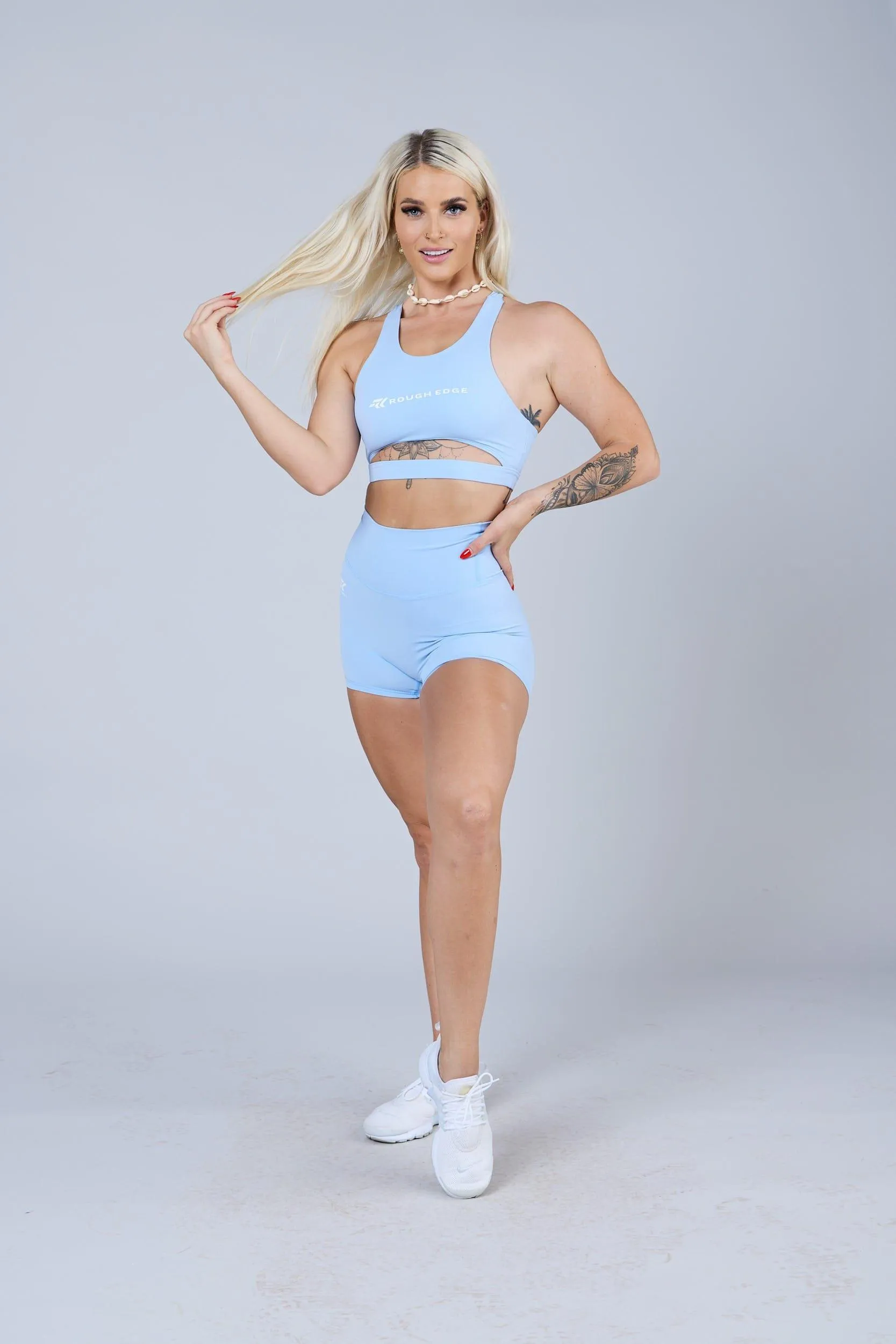 Womens MeanGRL© SHORTS Sky Blue