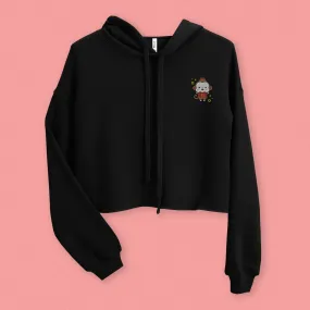 Year of the Monkey Embroidered Crop Hoodie