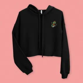 Year of the Snake Embroidered Crop Hoodie
