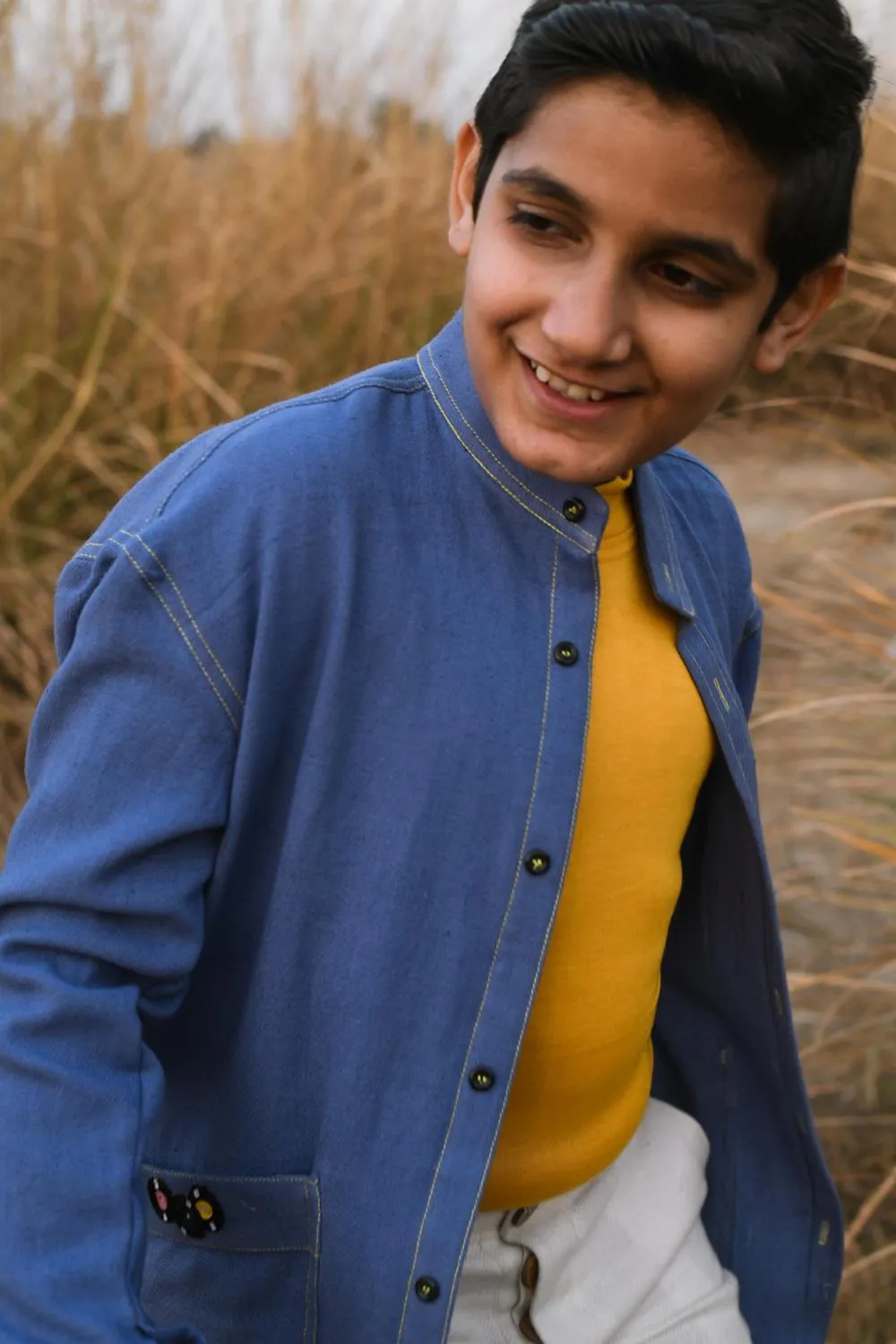 Yolo- Cotton Denim Shirt For Boys