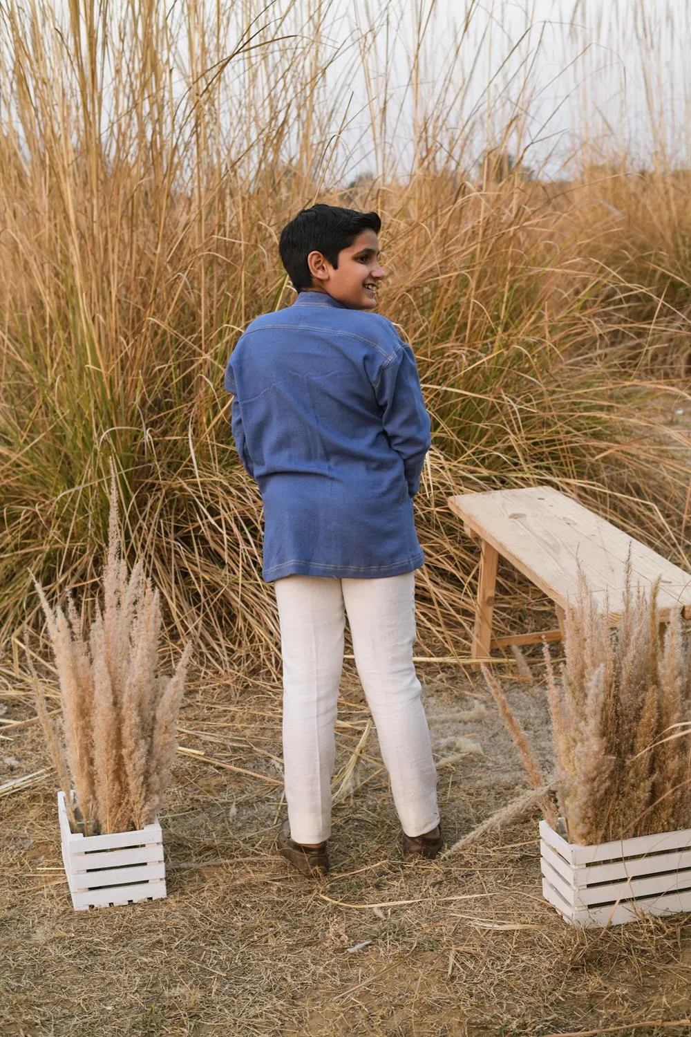 Yolo- Cotton Denim Shirt For Boys